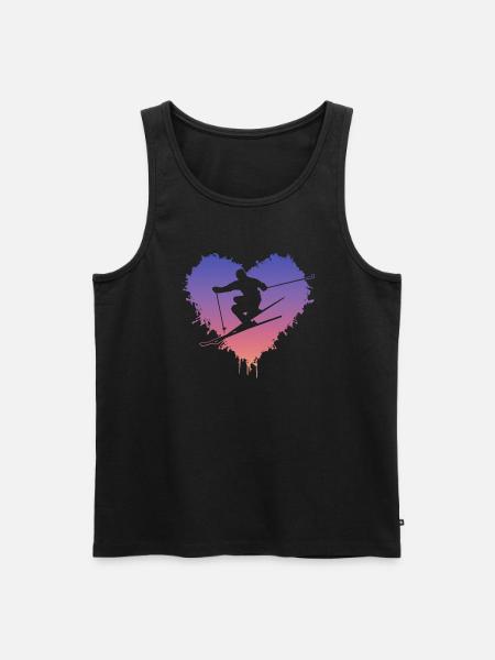 Ski, Skiing, Ski fahren - Männer Premium Bio Tank Top - Schwarz