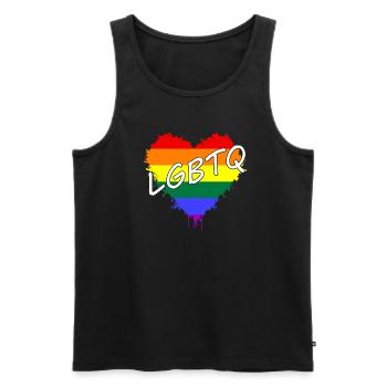 LGBTQ lgbtq heart - Männer Premium Bio Tank Top - Schwarz - Vorne - Michal (187cm)