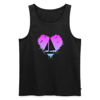 Segeln - Männer Premium Bio Tank Top - Schwarz - Vorne - Michal (187cm)