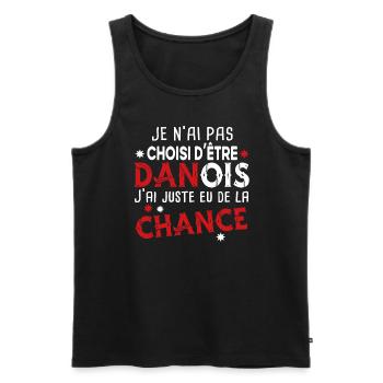 Danoise Danemark Homme Chance Cadeau Pays Humour - Débardeur bio Premium Homme - noir - Devant - Michal (187cm)