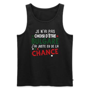 Bulgare Bulgarie Europe Cadeau Pays Humour - Débardeur bio Premium Homme - noir - Devant - Michal (187cm)