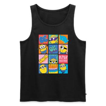 Minions Be You Positive And Sweet Design - Men's Premium Organic Tank Top - black - Front - AI Model Male 178 light (178cm)