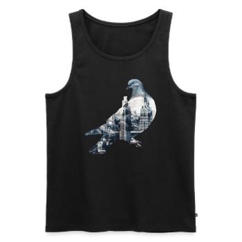 pigeon pigeon bird pigeon fancier flying - Men's Premium Organic Tank Top - black - Front - AI Model Male 178 light (178cm)