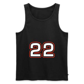 22 number symbol - Men's Premium Organic Tank Top - black - Front - Michal (187cm)
