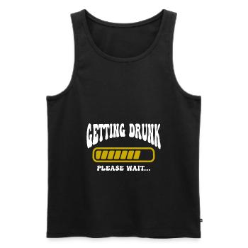 Alkohol Party Trinkspiel Saufen Betrunken - Männer Premium Bio Tank Top - Schwarz - Vorne - AI Model Male 178 light (178cm)