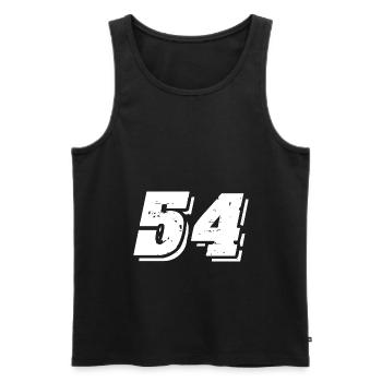 Symbole numérique 54 - Débardeur bio Premium Homme - noir - Devant - Michal (187cm)