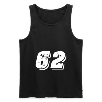 Symbole numérique 62 - Débardeur bio Premium Homme - noir - Devant - Michal (187cm)