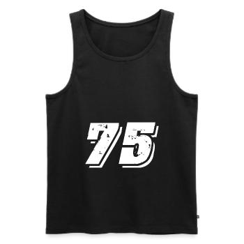 Symbole numérique 75 - Débardeur bio Premium Homme - noir - Devant - Michal (187cm)