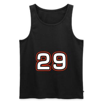 29 Zahl symbol - Männer Premium Bio Tank Top - Schwarz - Vorne - Michal (187cm)