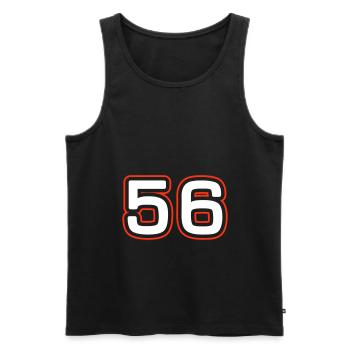 56 Number Symbol - Men's Premium Organic Tank Top - black - Front - Michal (187cm)
