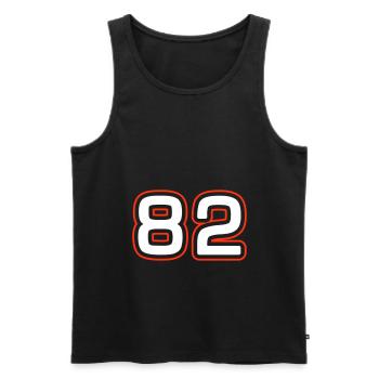 82 number symbol - Men's Premium Organic Tank Top - black - Front - Michal (187cm)