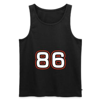 86 Zahl Symbol - Männer Premium Bio Tank Top - Schwarz - Vorne - Michal (187cm)