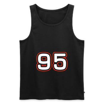 95 number symbol - Men's Premium Organic Tank Top - black - Front - AI Model Male 178 light (178cm)