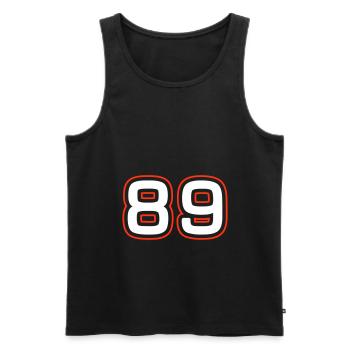 89 Number Symbol - Men's Premium Organic Tank Top - black - Front - Michal (187cm)