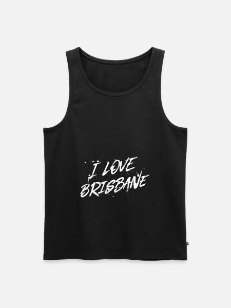 I Love Brisbane - Men's Premium Organic Tank Top - black