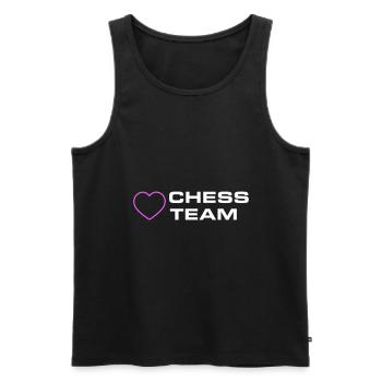 Chess Team Heart - Men's Premium Organic Tank Top - black - Front - Michal (187cm)