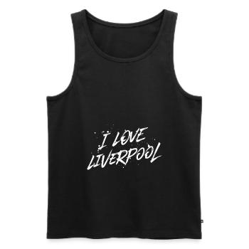 J’aime Liverpool - Débardeur bio Premium Homme - noir - Devant - Michal (187cm)