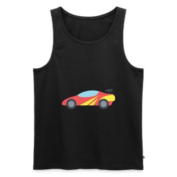 Voiture de course - Débardeur bio Premium Homme - noir - Devant - Michal (187cm)