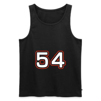 Symbole numérique 54 - Débardeur bio Premium Homme - noir - Devant - Michal (187cm)
