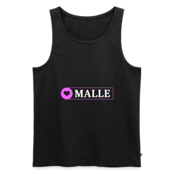 Cœur de Malle - Débardeur bio Premium Homme - noir - Devant - Michal (187cm)
