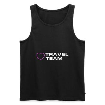 Travel Team Herz - Männer Premium Bio Tank Top - Schwarz - Vorne - Michal (187cm)