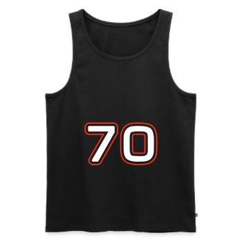 70 number symbol - Men's Premium Organic Tank Top - black - Front - Michal (187cm)