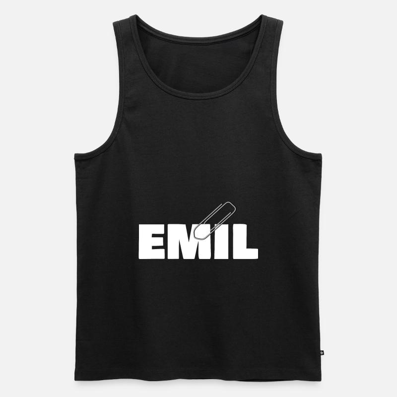 Emil - Männer Premium Bio Tank Top - Schwarz