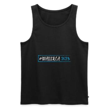 Mallorca 2023 - Männer Premium Bio Tank Top - Schwarz - Vorne - AI Model Male 178 light (178cm)