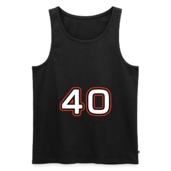 Symbole de 40 chiffres - Débardeur bio Premium Homme - noir - Devant - Michal (187cm)