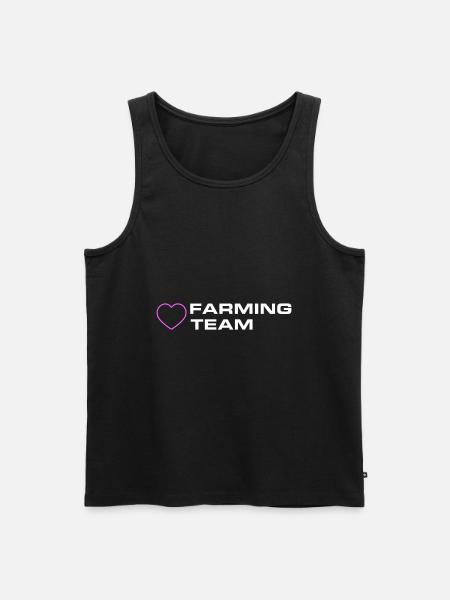 Farming Team Heart - Men's Premium Organic Tank Top - black