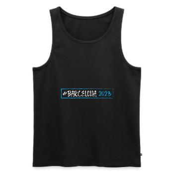 Barcelona 2023 - Männer Premium Bio Tank Top - Schwarz - Vorne - Michal (187cm)