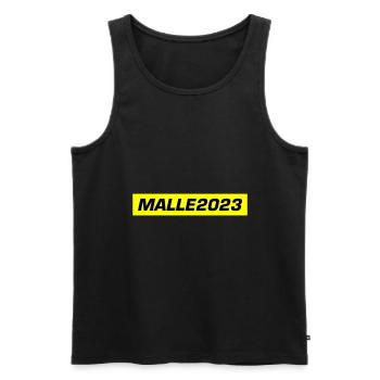 Malle 2023 Majorque - Débardeur bio Premium Homme - noir - Devant - Michal (187cm)