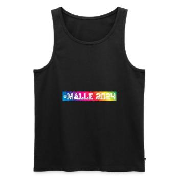 Malle 2024 Bunt - Männer Premium Bio Tank Top - Schwarz - Vorne - Michal (187cm)