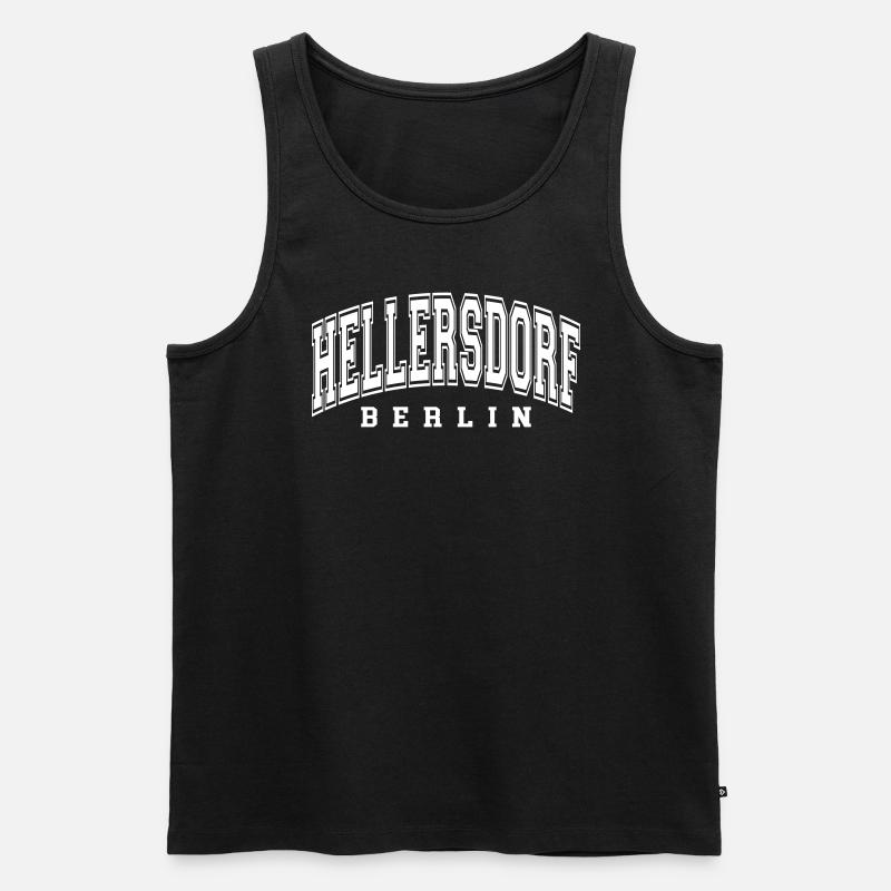 Hellersdorf - Männer Premium Bio Tank Top - Schwarz