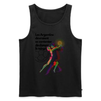 Les Argentins devraient se contenter du tango - Débardeur bio Premium Homme - noir - Devant - Michal (187cm)