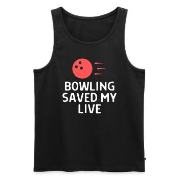 Bowlen Sprüche Bowling Bowler Kegeln Geschenk - Männer Premium Bio Tank Top - Schwarz - Vorne - Michal (187cm)
