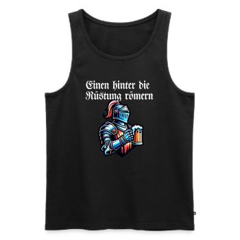 Bière - One Behind The Armor Romans Toast - Débardeur bio Premium Homme - noir - Devant - Michal (187cm)