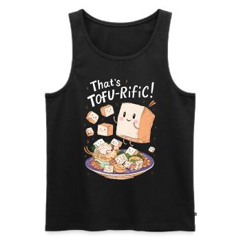 Tofu Lustiges - Männer Premium Bio Tank Top - Schwarz - Vorne - Michal (187cm)