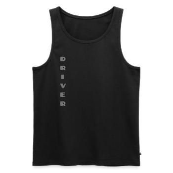 DRIVER - Men's Premium Organic Tank Top - black - Front - Michal (187cm)