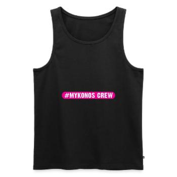 Mykonos Crew - Männer Premium Bio Tank Top - Schwarz - Vorne - AI Model Male 178 light (178cm)