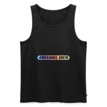 Mykonos Crew - Männer Premium Bio Tank Top - Schwarz - Vorne - AI Model Male 178 light (178cm)
