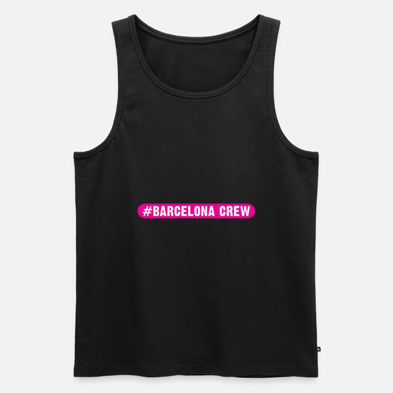 Barcelona Crew - Men's Premium Organic Tank Top - black