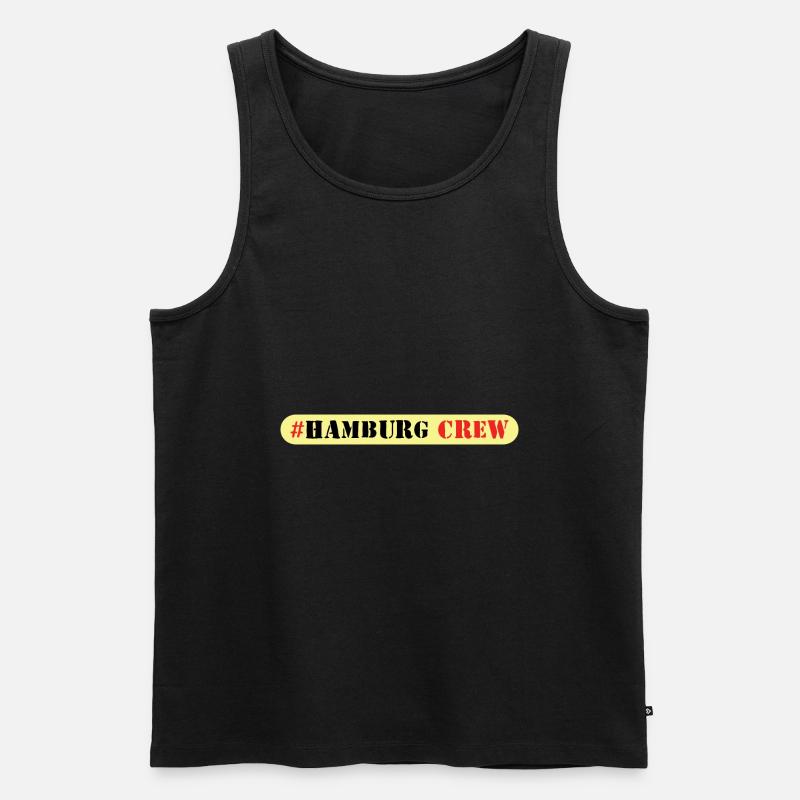 Hamburg Crew - Männer Premium Bio Tank Top - Schwarz