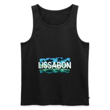 Lisbonne - Débardeur bio Premium Homme - noir - Devant - Michal (187cm)