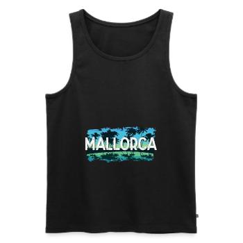 Mallorca - Männer Premium Bio Tank Top - Schwarz - Vorne - AI Model Male 178 light (178cm)