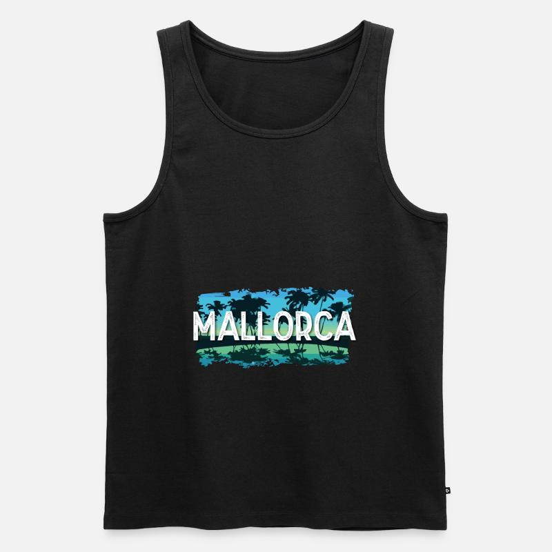Mallorca - Männer Premium Bio Tank Top - Schwarz