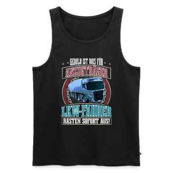LKW Fahrer - Männer Premium Bio Tank Top - Schwarz - Vorne - Michal (187cm)