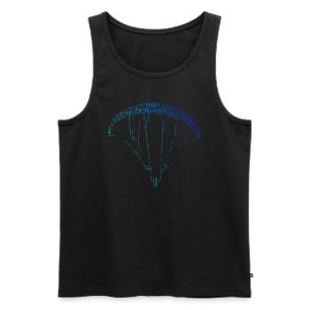 Women's Men's Paragliding Paragliding Paraglider - Men's Premium Organic Tank Top - black - Front - AI Model Male 178 light (178cm)