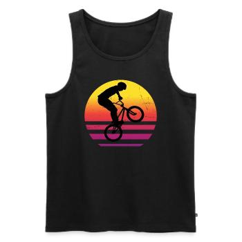 BMX garçons cyclisme BMX BMX vélo femmes - Débardeur bio Premium Homme - noir - Devant - Michal (187cm)