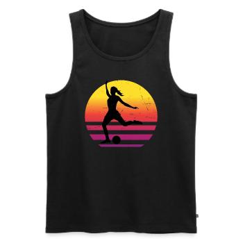 Football féminin Football Football Spie - Débardeur bio Premium Homme - noir - Devant - Michal (187cm)